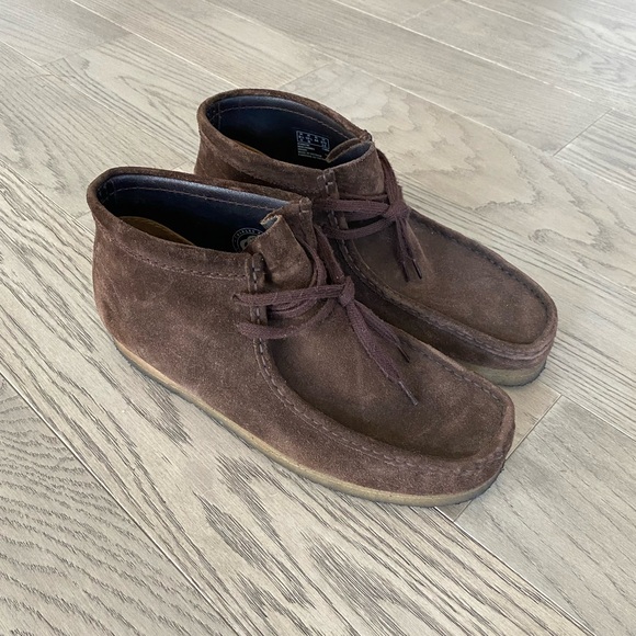 Clarks Originals Wallabee Brown Suede Boots - Picture 1 of 7